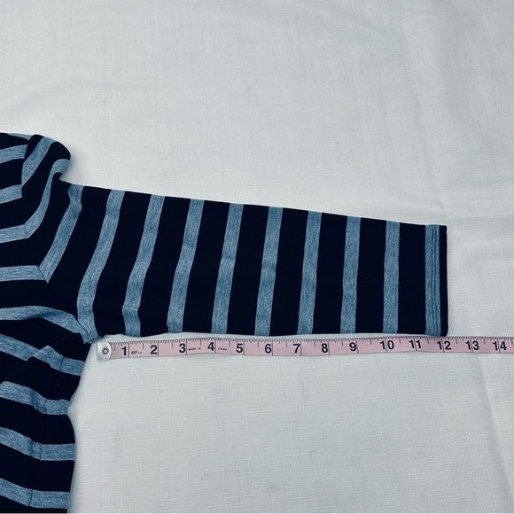 J. Jill Small Wearever Collection Black & Blue Striped Dress - Picture 12 of 14